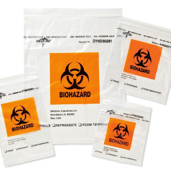 Pathology Lab Use Side Gusset Clear Plastic Specimen Biohazard Bags - Image 2