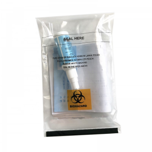 Laboratory medical biohazard lab plastic specimen transport self-adhesive bags