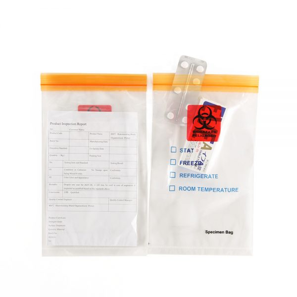 Clinical disposable plastic biohazard waste bag specimen transport bags - Image 5