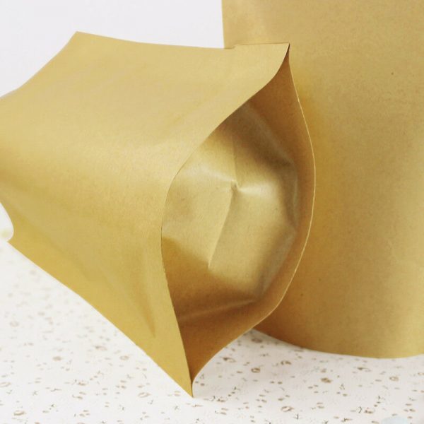 Kraft Paper Bags Stand Up Resealable Coffee for Zip Aluminum Foil - Image 2
