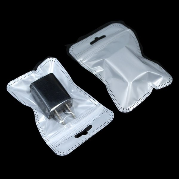 White Clear Resealable for Zip Plastic Retail Lock Package Bags