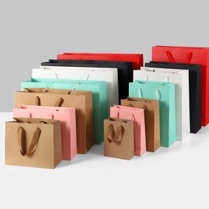 Thicken Kraft Paper Shopping Bag With Handle Gift Boutique Packing Bag