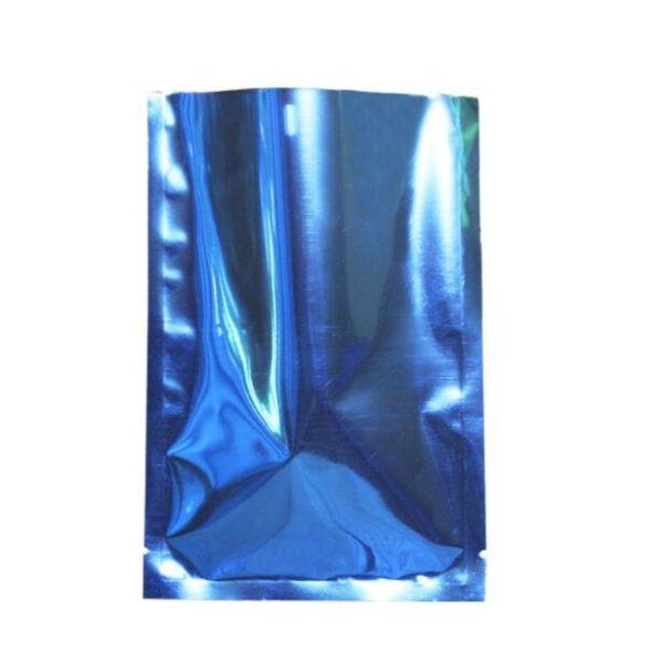 Open Top Aluminium Foil Pouch Heat Seal Vacuum Bag For Food Tea Snack Storage Candy Mylar Bags Packaging Blue - Image 2