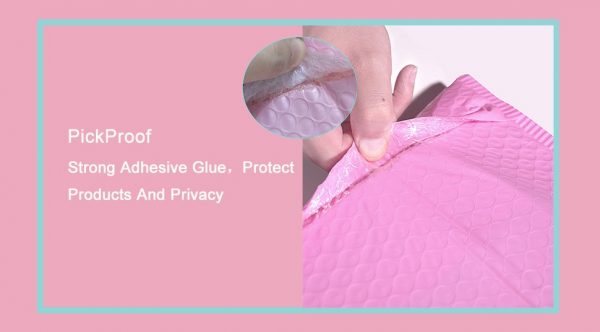 Light Pink Poly Bubble Mailer Padded Envelope self seal mailing bag bubble envelope Shipping envelope - Image 3