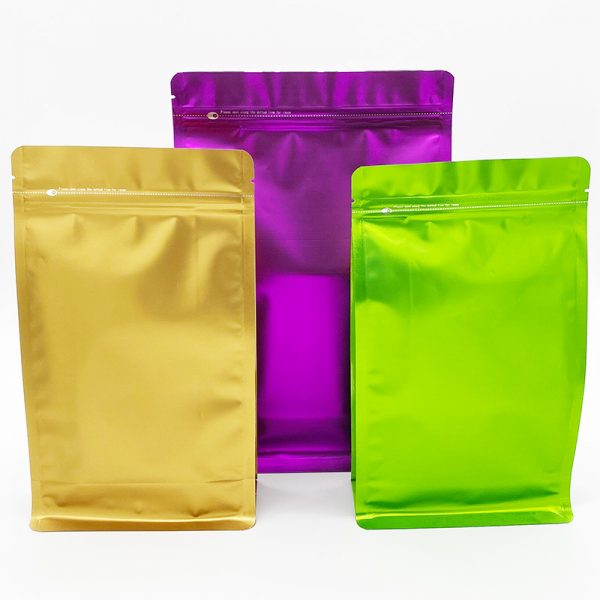 Color aluminum foil eight side seal self-standing packing tea food cat and dog food self-sealing bag 3D three-dimensional bag - Image 3