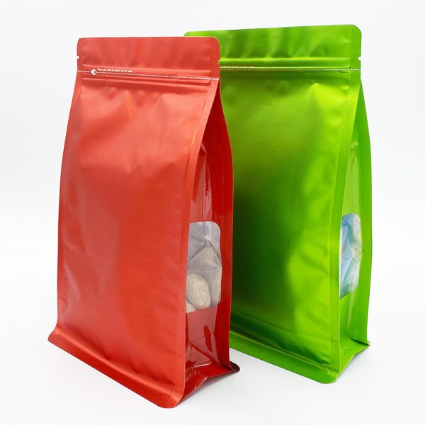 Color aluminum foil eight side seal self-standing packing tea food cat and dog food self-sealing bag 3D three-dimensional bag - Image 4