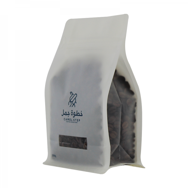 Customize Printed Logo Resealable Clear Stand Up Coffee Pouch With Window For Coffee Packaging - Image 3