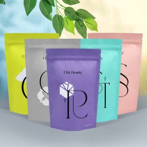 Kraft Paper Standing Up Food Bags Nuts Sugar Coffee Custom Printed Gift Pouch