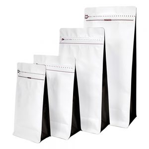 Aluminum Laminated Plastic Aluminum Foil Mylar Flat Bottom Coffee Bag Packaging With Degassing Valve